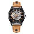 Forsining 179 2019 Mens Casual Sport Watch Genuine Leather Top Brand Luxury Army Military Automatic Men's Wrist Watch Skeleton C